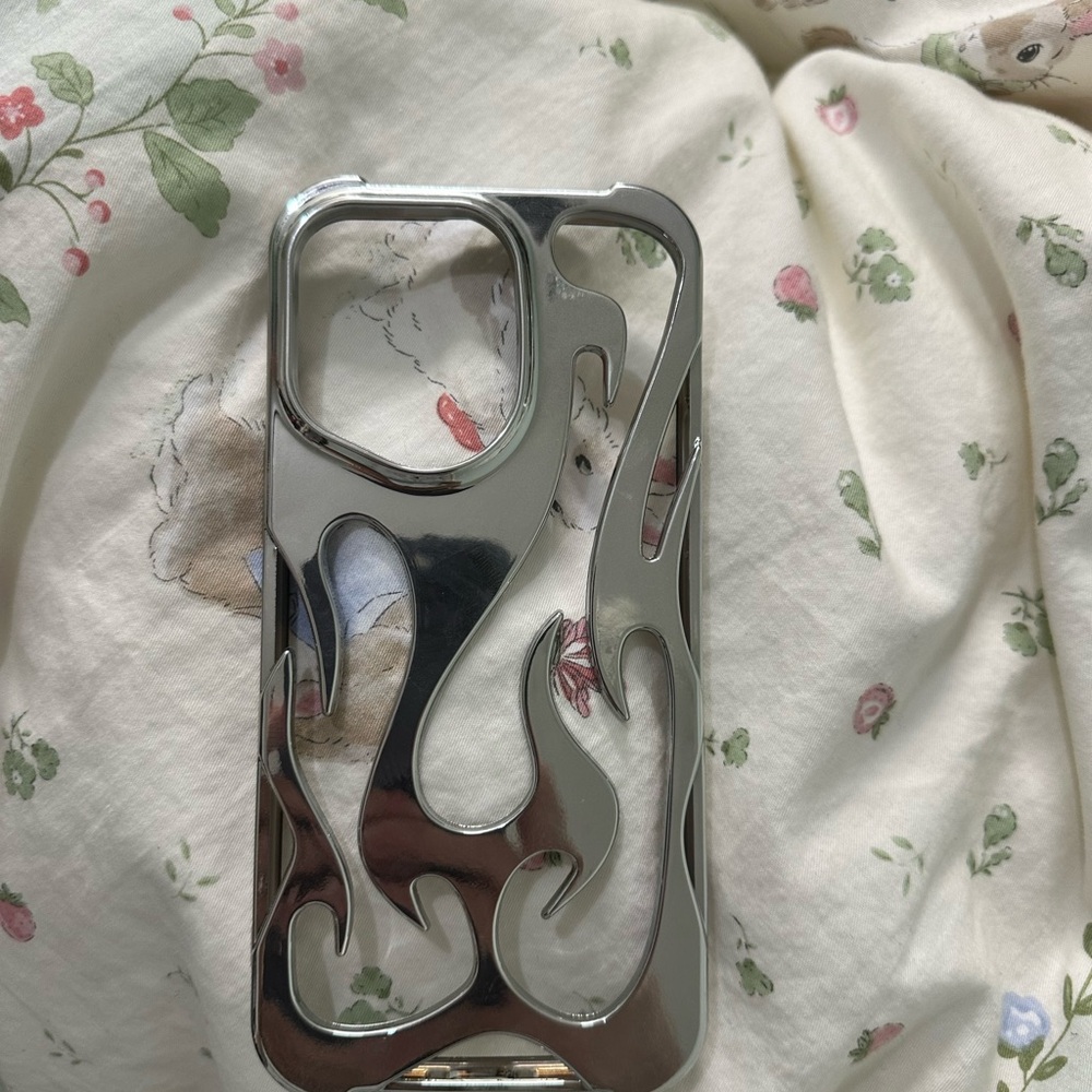 Silver Flame Design Phone Case